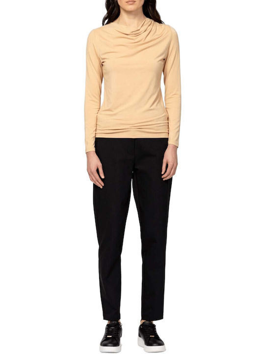 Women's Blouse Drape Beige