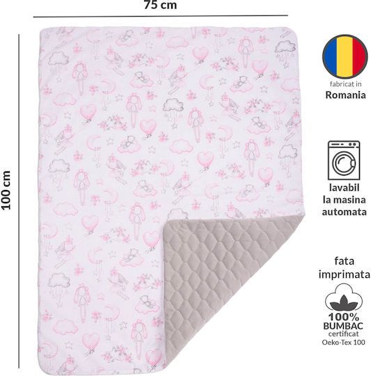 Kidizi Pătură Pepinieră Swaddling pături Catifea Gri 100x75cm