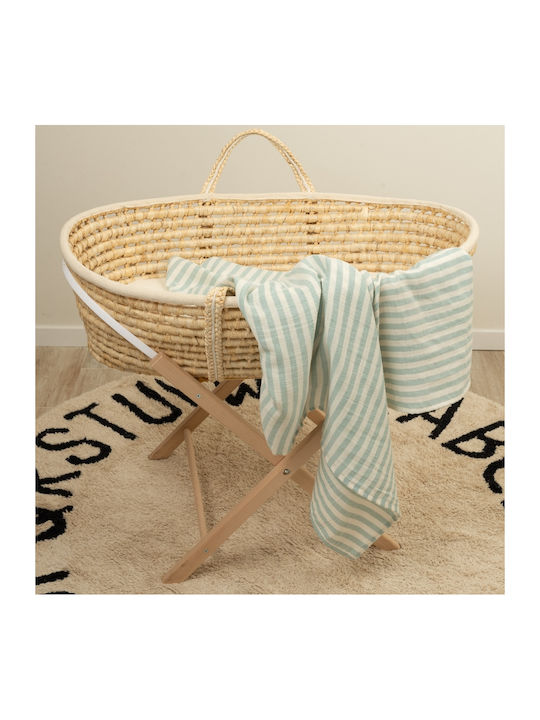 Kidizi Blanket Nursery Swaddling Blankets Cotton Green 100x100cm