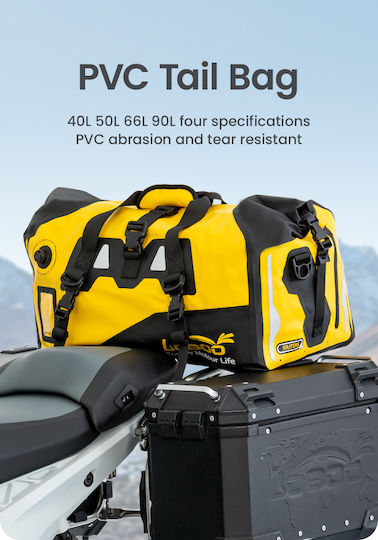 Loboo Waterproof Motorcycle Tail Bag 40lt Yellow