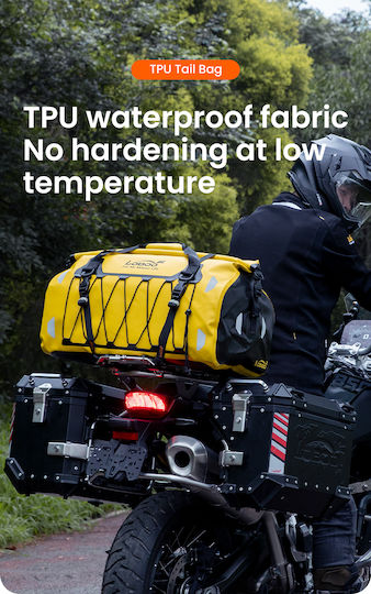 Loboo Waterproof Motorcycle Tail Bag 80lt Black