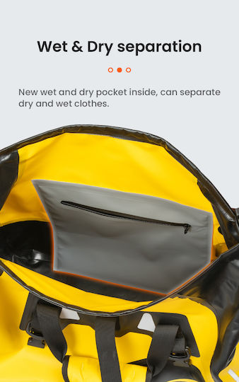 Loboo Waterproof Motorcycle Tail Bag 40lt Yellow