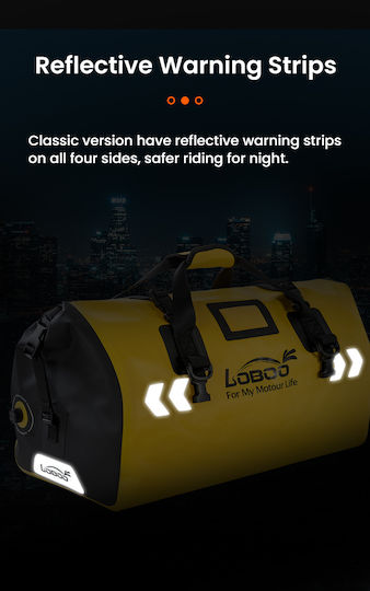 Loboo Waterproof Motorcycle Tail Bag 90lt Yellow