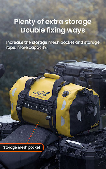 Loboo Waterproof Motorcycle Tail Bag 80lt Black