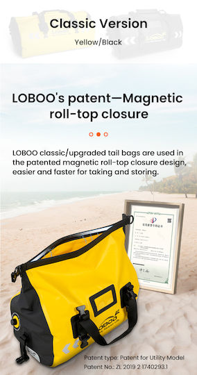 Loboo Waterproof Motorcycle Tail Bag 66lt Yellow