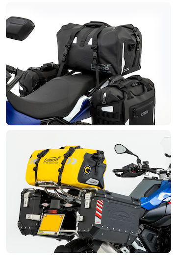 Loboo Waterproof Motorcycle Tail Bag 90lt Yellow