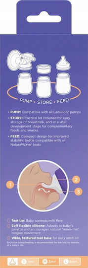Lansinoh Plastic Baby Bottle Anti-Colic with Silicone Nipple for 1+ months 160ml