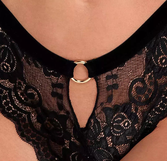 Cottelli Collection Sexy Dessous-Sets mit Spitze Schwarz 2 Stück