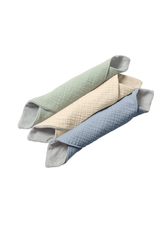 Kidizi Shoulder Burp Cloth Blue 22x22cm. 3pcs