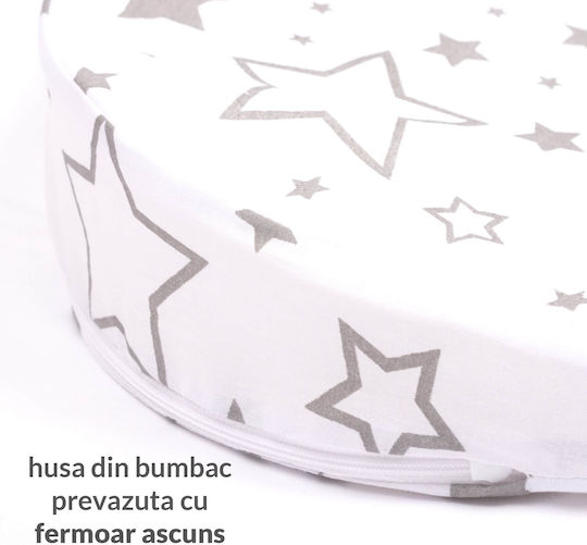 Kidizi Pernă pentru bebeluși pentru întoarcerea pe spate Galaxy Grey 35x35buc