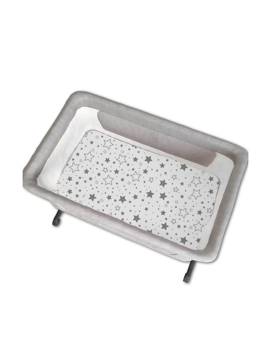Kidizi Seturi de cearșafuri pentru bebeluși Pentru Patut Bumbac cu Cauciuc Gri 90x50buc 2buc