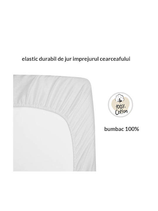 Kidizi Cearșaf pentru bebeluși Pentru Patut Bumbac cu Cauciuc Roz 120x60buc