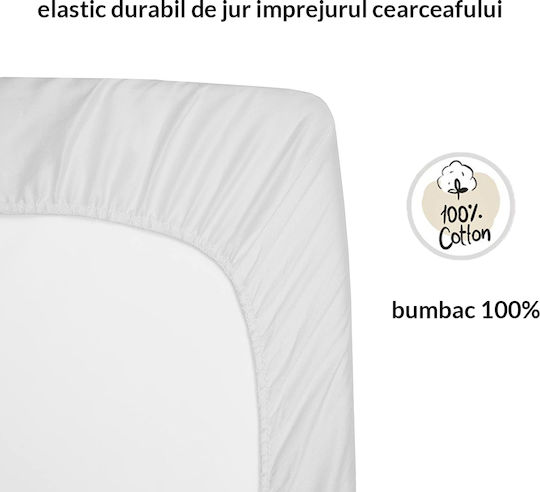 Kidizi Baby Sheets Set Crib Cotton Fitted Pink 120x60cm 2pcs