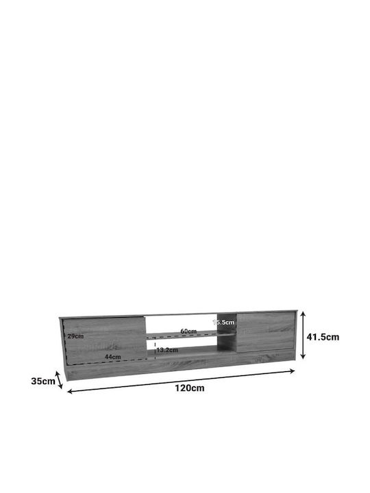 Sasa Oak-Anthracite M150xL35xH41.5cm