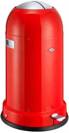 Wesco Κάδος Απορριμμάτων Μεταλλικός με Πεντάλ Κόκκινος 33lt