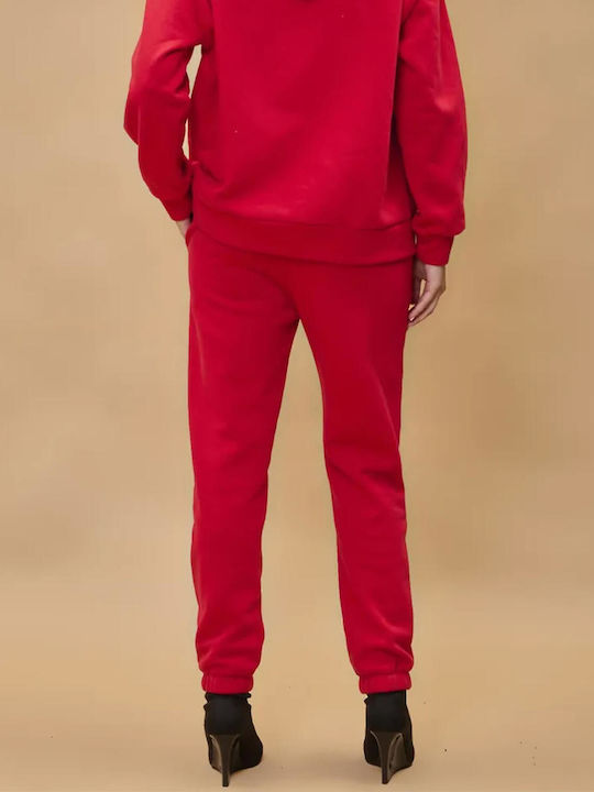 Γυναικείο Υφασμάτινο Παντελόνι Noir, Polar Red