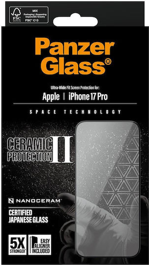 PanzerGlass Ceramic Tempered Glass (iPhone 17 / 17 Pro / 16 Pro)