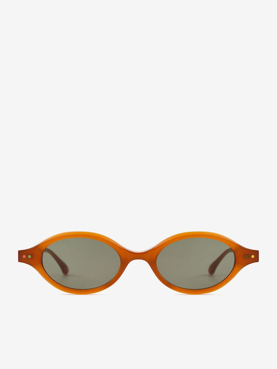 Projekt Produkt Men's Sunglasses with Brown Plastic Frame and Brown Lens 476384