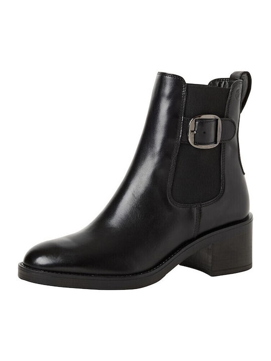 Leder Stiefeletten Damen Schwarz