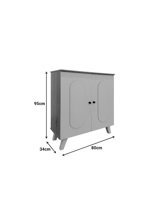 Дървен Обувна рафт Cathi 80x34x95см