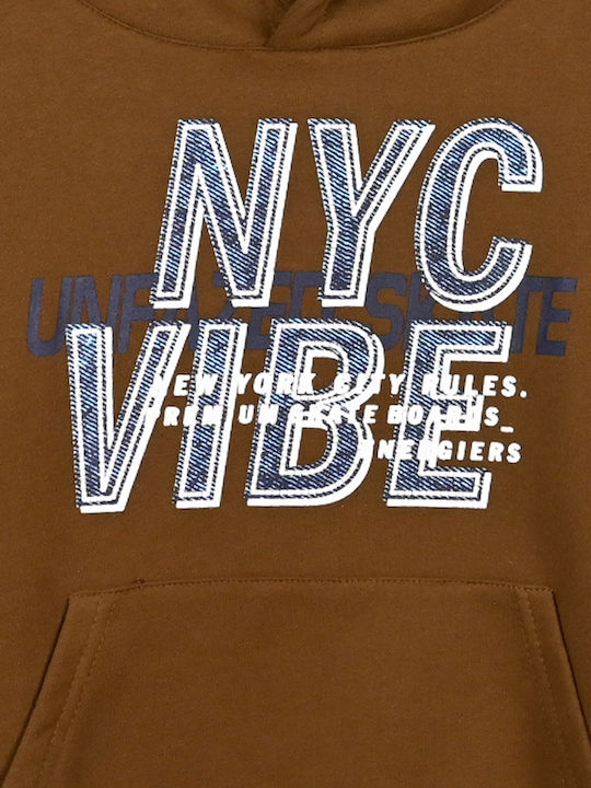 Kids Sweatshirt with Hood Brown