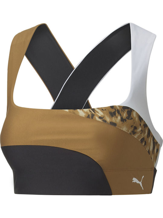 PUMA Safari Glam Γυναικείο Αθλητικό Μπουστάκι Καφέ