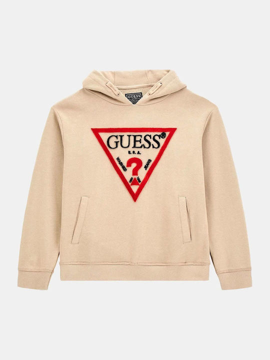 Kids Sweatshirt with Hood and Pockets Gold