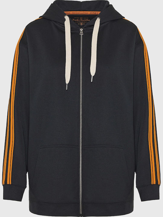 Women's Sweatshirt Jacket Hooded Black