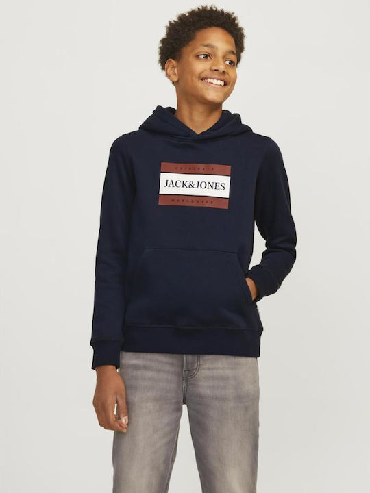 Kids Sweatshirt with Hood and Pockets Navy Blue