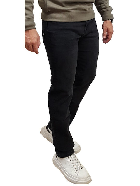 Trousers in Slim Fit Washed Black