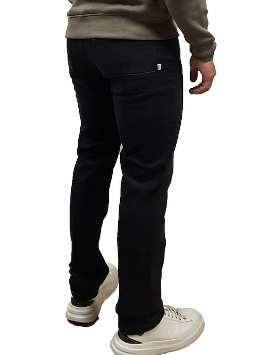Trousers in Slim Fit Washed Black