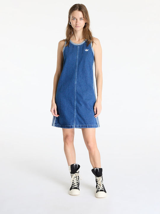 Adicolor Καλοκαιρινό Mini Φόρεμα Τζιν Blue/indigo Denim