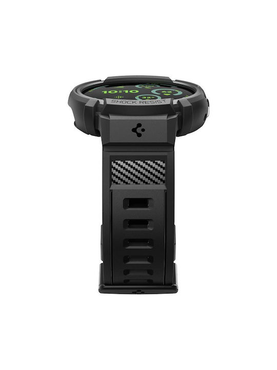Spigen Rugged Armor Θήκη Σιλικόνης σε Μαύρο χρώμα για Google Pixel Watch 4 41mm