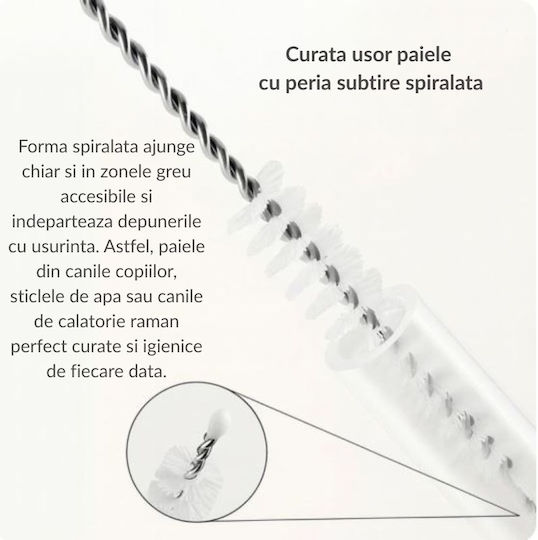 Kidizi Perie de curățare pentru Biberoane Roșu 4buc