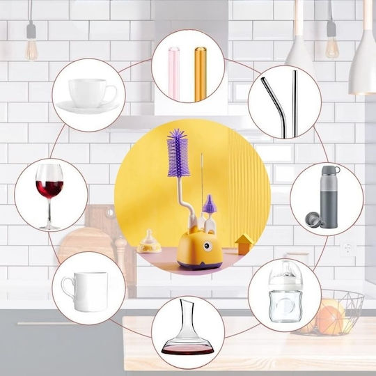 Kidizi Perie de curățare pentru Biberoane Violet 4buc