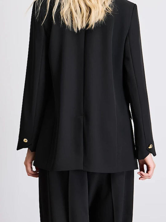 BSB Women's Double Breasted Blazer Black