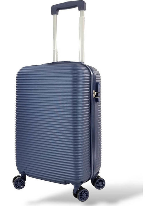 Valiză de Călătorie de Cabină Dura Albastră cu 4 Roți Înălțime 55cm