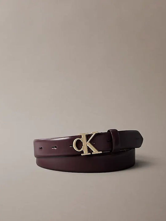 Leder Damen Gürtel Burgundisch