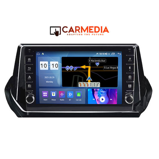 Carmedia Ηχοσύστημα Αυτοκινήτου για Peugeot 2008 2020 (Bluetooth/USB/WiFi/GPS/Apple-Carplay/Android-Auto) με Οθόνη Αφής 9"