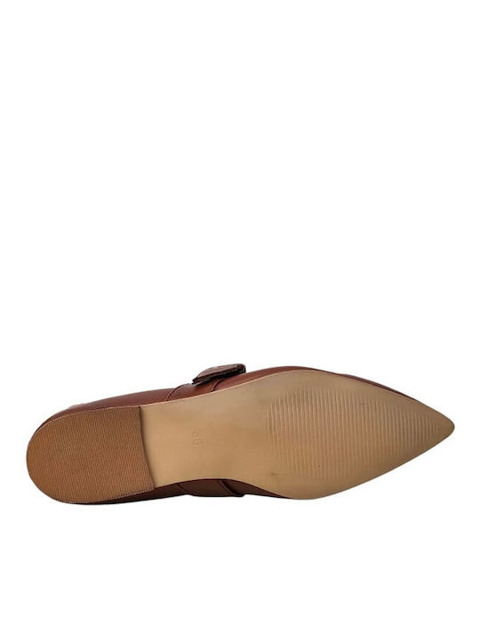 Damen Ballerinas in Tabac Braun Farbe