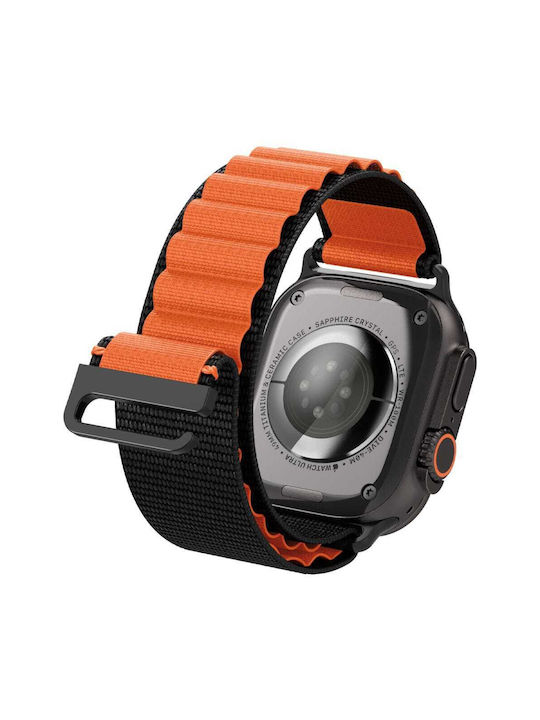 Spigen Wbf1 Strap Fabric Black Orange (Apple Watch 44/45/46/49 mm - Spigen)