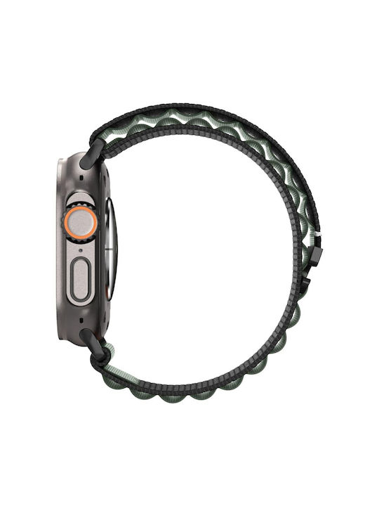 Spigen Wbf1 Strap Fabric Black Green (Apple Watch 44/45/46/49 mm - Spigen)