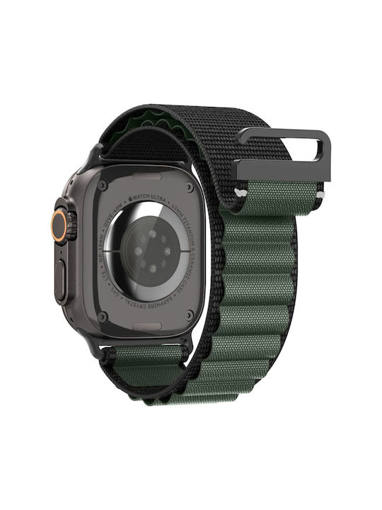 Spigen Wbf1 Strap Fabric Black Green (Apple Watch 44/45/46/49 mm - Spigen)
