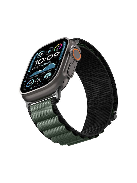 Spigen Wbf1 Strap Fabric Black Green (Apple Watch 44/45/46/49 mm - Spigen)