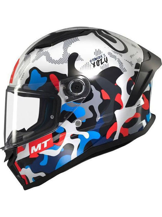 MT Stinger 2 Yozu A7 Gloss Motorcycle Helmet Full Face ECE 22.06 1450gr