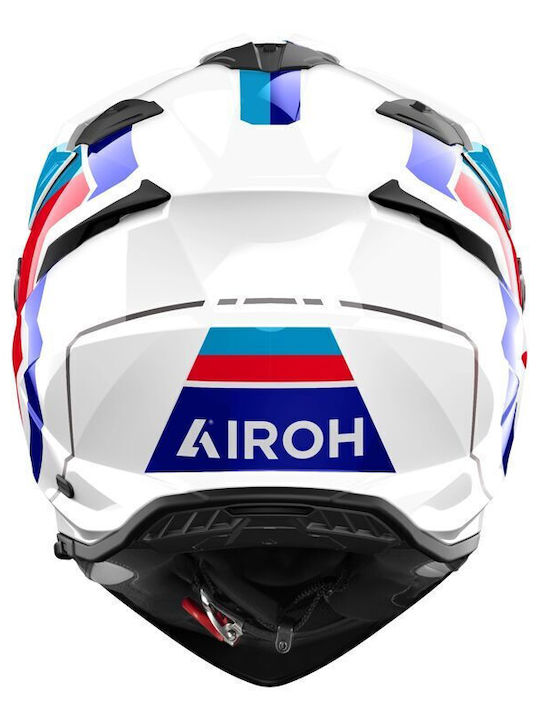 Airoh Bandit Horn White Gloss Motorcycle Helmet Full Face ECE 22.06 1630gr with Pinlock