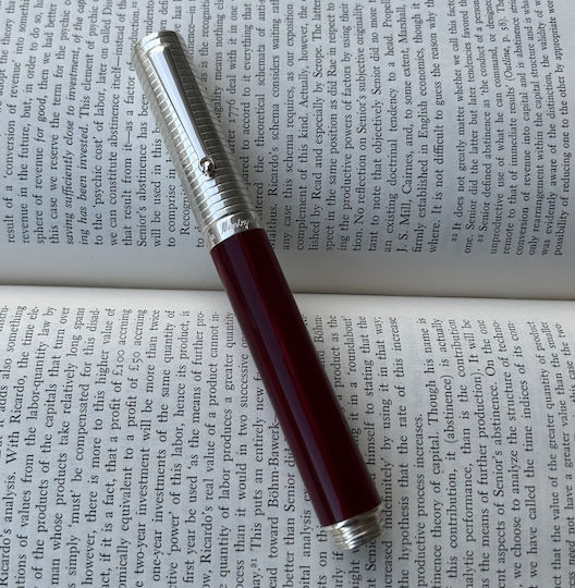 Montegrappa Πένα Γραφής Medium Κόκκινη με Μπλε Μελάνι