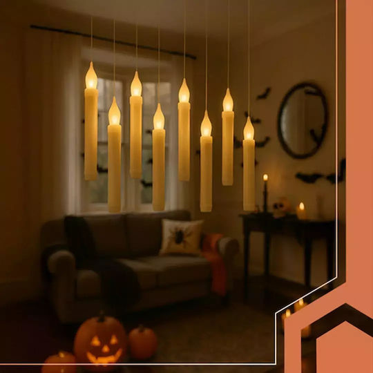 Ruhhy Dekorative Lampe Wachs-Politur Weiß 12Stück
