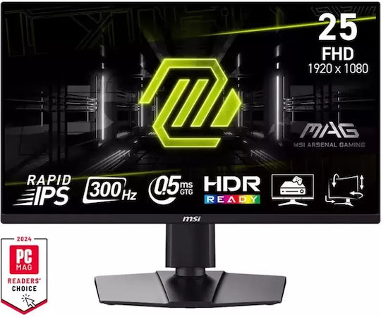MSI MAG 255PXF IPS Монитор 24.5" FHD 1920x1080 300Hz с Време за Реакция 0.5мс GTG