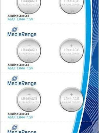 MediaRange Premium Batterien Alkalisch für Uhren LR44 10Stück